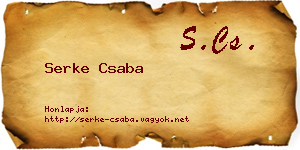 Serke Csaba névjegykártya