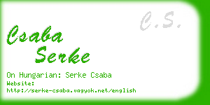 csaba serke business card
